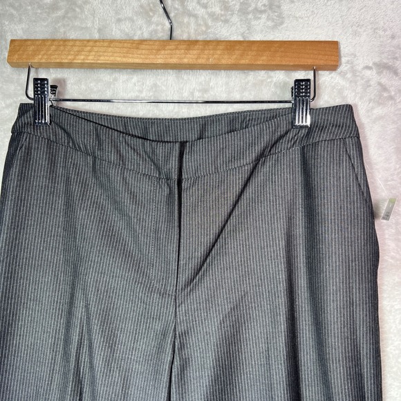 Y2K Nine West Waistcoat Pants Set Womens 4 Pinstripe Gray office siren NEW - Picture 13 of 16
